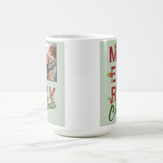 メリークリスマスフォトマグカップ コーヒーマグカップ (中央)