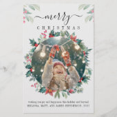 メリークリスマスフォトミスタントーホリデーカード 便箋 (正面)