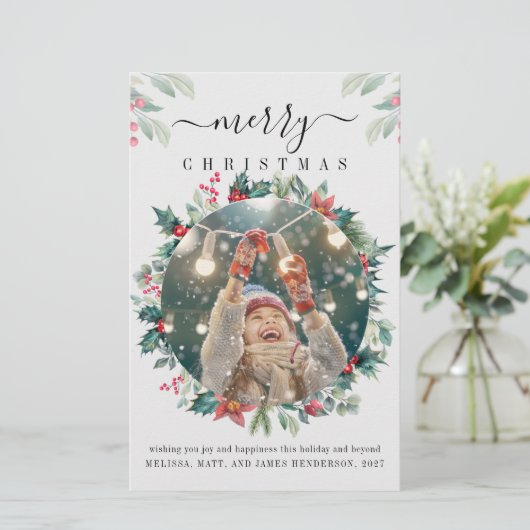 メリークリスマスフォトミスタントーホリデーカード 便箋 (スタンド正面)