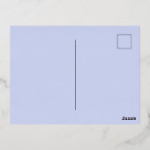 メリークリスマスフォトミッドナイトブルー 箔シーズンポストカード (裏面)