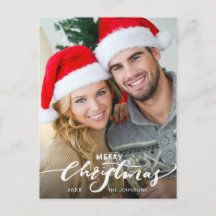 メリークリスマスフォトモダングリーティングホリデー