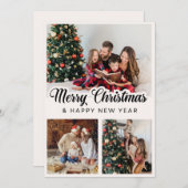 メリークリスマスフォトモダンコラージュ シーズンカード (正面/裏面)