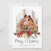 メリークリスマスフォトモダンホリデーカーミニマルド シーズンカード (正面)