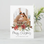 メリークリスマスフォトモダンホリデーカーミニマルド シーズンカード (スタンド正面)