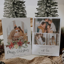 メリークリスマスフォトモダンホリデーカーミニマルド