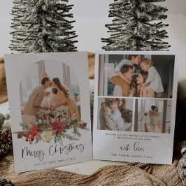 メリークリスマスフォトモダンホリデーカーミニマルド シーズンカード