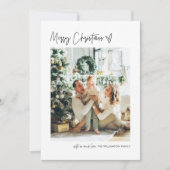 メリークリスマスフォトモダンホリデーカーミニマルド シーズンカード (正面)