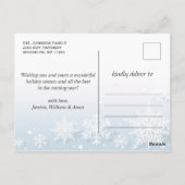 メリークリスマスフォトモダンホリデーグリーティング ポストカード (裏面)