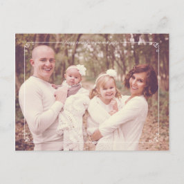 メリークリスマスフォトモダンホリデーポストカード シーズンポストカード