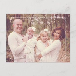 メリークリスマスフォトモダンホリデーポストカード シーズンポストカード