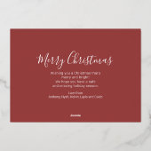 メリークリスマスフォトモダン抽象芸術ウォーター色 箔シーズンカード (裏面)