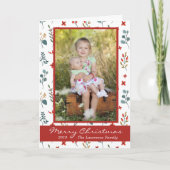 メリークリスマスフォトユーカリプタスベリー シーズンカード (正面)