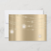 メリークリスマスフォトライツストリングスカスタム金ゴールド 招待状 (裏面)