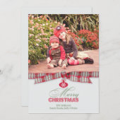 メリークリスマスフォトリボンカード シーズンカード (正面/裏面)