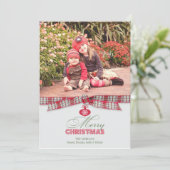 メリークリスマスフォトリボンカード シーズンカード (スタンド正面)