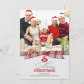 メリークリスマスフォトリボンフラットカード シーズンカード (正面/裏面)