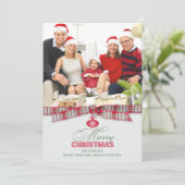 メリークリスマスフォトリボンフラットカード シーズンカード (スタンド正面)