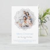 メリークリスマスフォトリースフラットホリデーカード シーズンカード (スタンド正面)