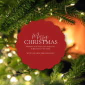 メリークリスマスフォトリースホリーベリー オーナメントカード