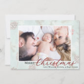 メリークリスマスフォト冬の緑 シーズンカード (正面)