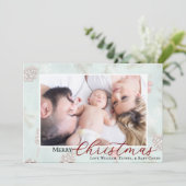 メリークリスマスフォト冬の緑 シーズンカード (スタンド正面)