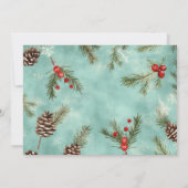 メリークリスマスフォト冬の緑 シーズンカード (裏面)