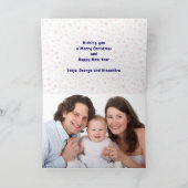 メリークリスマスフォト名ジンジャーブレッド海軍 シーズンカード (内部)