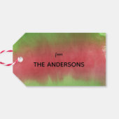 メリークリスマスフォト図解入りの、写真付きの ギフトタグ (裏面横)