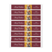 メリークリスマスフォト差出人住所 ラップアラウンドラベル (シート)