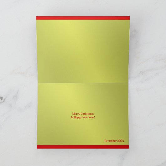 メリークリスマスフォト折り畳みカード シーズンカード (内部)