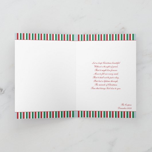 メリークリスマスフォト折り畳みカード シーズンカード (内部)