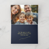 メリークリスマスフォト折り箔グリーティングカード 箔グリーティングカード (内側レイダウン)