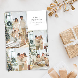メリークリスマスフォト数々のコラージュのメッセージカスタムメッセージ シーズンカード