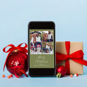 メリークリスマスフォト数々のボタニカルレッドホリー シーズンカード