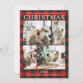 メリークリスマスフォト数々のレッドバッファロープレイド シーズンカード (正面)