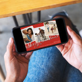 メリークリスマスフォト数々のレッドホリデープレイド シーズンカード