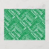 メリークリスマスフォト文字デザインカード シーズンポストカード (裏面)