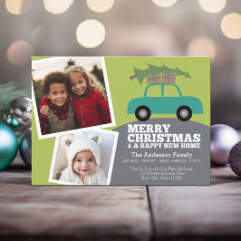 メリークリスマスフォト新しいホームアドレス移動 シーズンカード