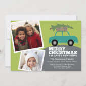 メリークリスマスフォト新しいホームアドレス移動 シーズンカード (正面)