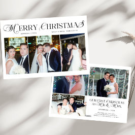 メリークリスマスフォト新婚カップルのクリスマス シーズンカード