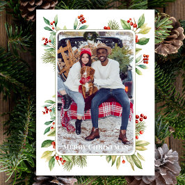 メリークリスマスフォト植物樹の緑 シーズンカード