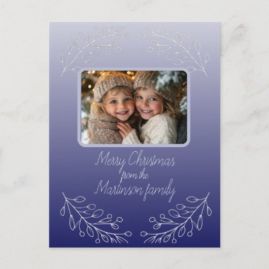 メリークリスマスフォト植物祭日はがき シーズンポストカード (正面)