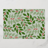 メリークリスマスフォト水平 – 金ゴールド 箔シーズンカード (裏面)