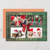 メリークリスマスフォト素朴カーフェイクド木枠 シーズンカード (正面/裏面)