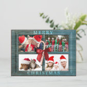 メリークリスマスフォト素朴カーフェイクド木枠 シーズンカード (スタンド正面)