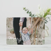メリークリスマスフォト素朴ホリデーカード シーズンカード (スタンド正面)