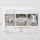 メリークリスマスフォト素朴ホリデーカード シーズンカード (裏面)