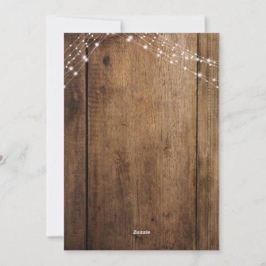 メリークリスマスフォト素朴(木とライト付き) シーズンカード (裏面)