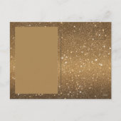 メリークリスマスフォト金ゴールドグリッター シーズンポストカード (裏面)