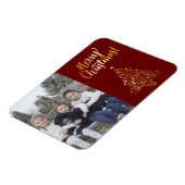 メリークリスマスフォト金ゴールドツリー マグネット (左側)